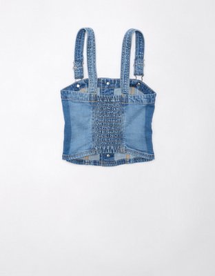 AE Cropped Denim Tank Top