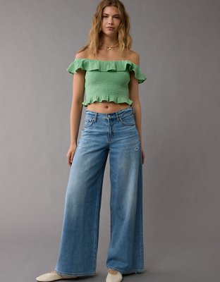 AE Off The Shoulder Smocked Tube Top