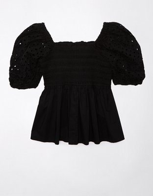 AE Puff Sleeve Babydoll Top