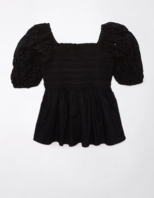 AE Puff Sleeve Babydoll Top