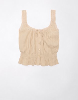 AE Button-Up Lace Cami