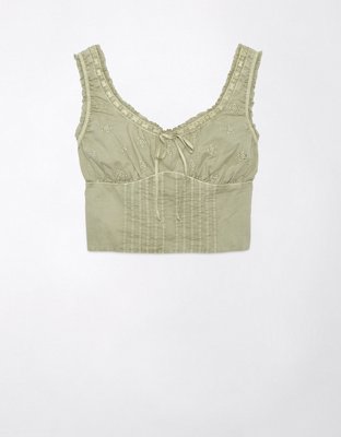 AE Cropped Pintuck Tank Top | American Eagle