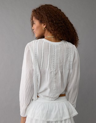 AE Blusa Plisada Manga Larga