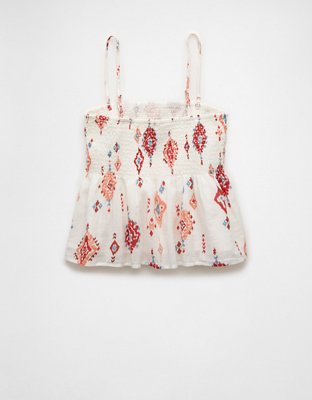 Женские топы American Eagle AE Smocked Tank Top — фото 4