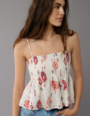 Женские топы American Eagle AE Smocked Tank Top — фото 2