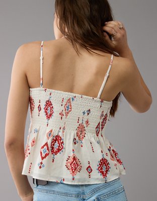 Женские топы American Eagle AE Smocked Tank Top — фото 5