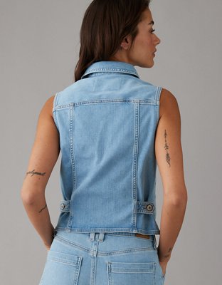 AE Collared Utility Denim Vest