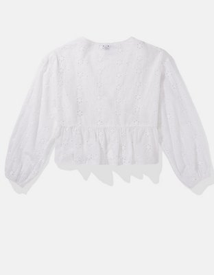 AE Long-Sleeve Babydoll Top