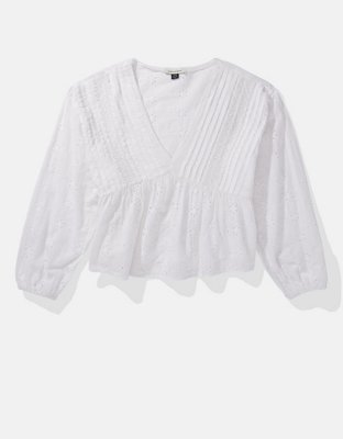 AE Long-Sleeve Babydoll Top