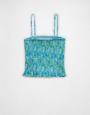 Top tubo con bordado con nido de abeja AE