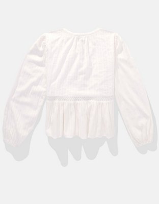 AE Blusa babydoll manga larga