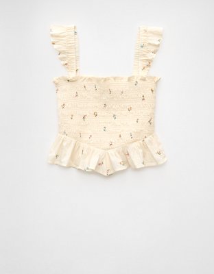 AE Bella Smocked Crop Top