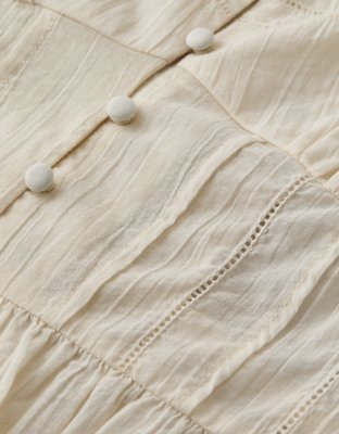 AE Puff Sleeve Pintuck Blouse