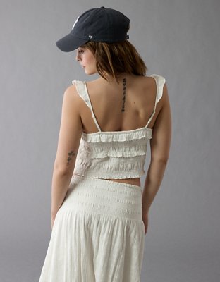 AE Smocked Ruffle Tank Top