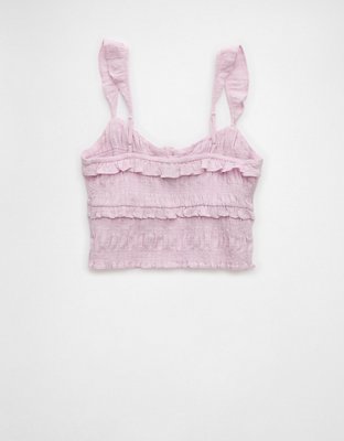 AE Smocked Ruffle Tank Top