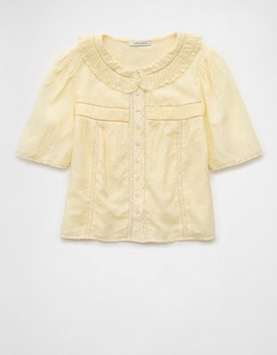 AE Collared Pintuck Blouse