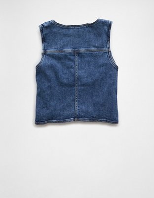 Женские жилеты American Eagle AE Denim Bow Tie Vest — фото 4