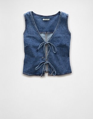 white christmas dresses Aura Jacey Denim Bow Dress – Peacocks & Pearls Lexington main image 0