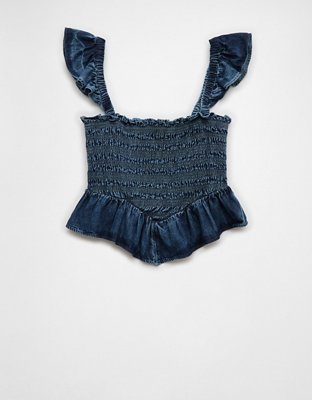 AE Bella Smocked Crop Top