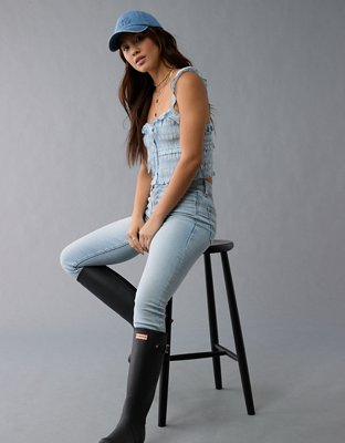 AE Smocked Ruffle Tank Top