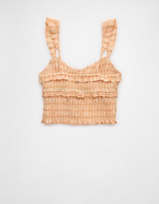 AE Smocked Ruffle Tank Top