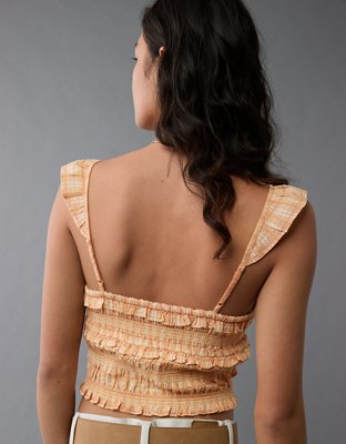 AE Smocked Ruffle Tank Top