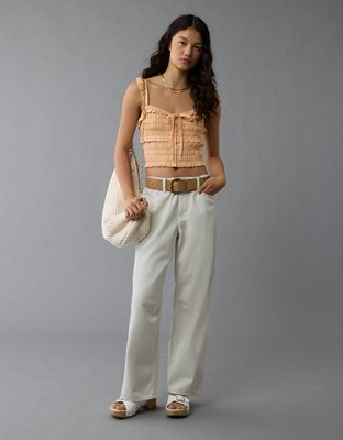 AE Smocked Ruffle Tank Top