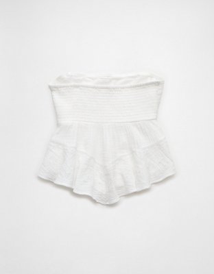 AE Top Tubo Estilo Babydoll Bordado