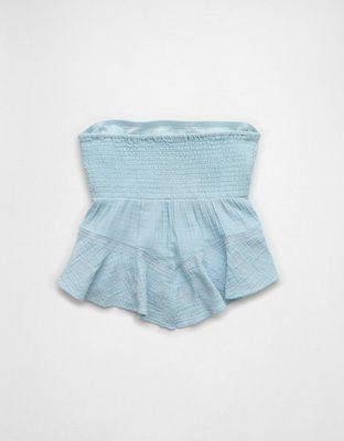 AE Embroidered Babydoll Tube Top