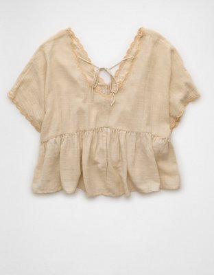 AE Blusa Bordada con Escote V