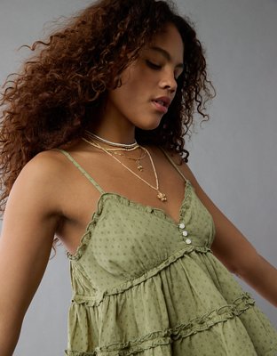AE Ruffle Babydoll Tank Top