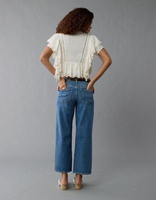 AE Notch Neck Ruffle Blouse