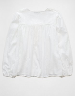 Blouse bohémienne légère à manches longues AE