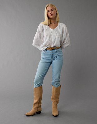 AE Long-Sleeve Breezy Boho Blouse
