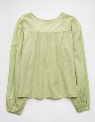 AE Long-Sleeve Breezy Boho Blouse