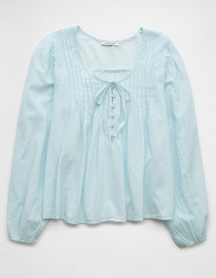 AE Long-Sleeve Breezy Boho Blouse