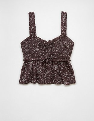 AE Smocked Babydoll Shirt