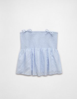 AE Smocked Babydoll Bow Tank Top