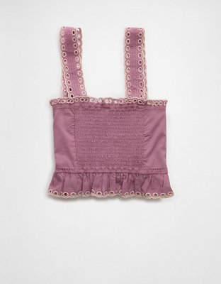AE Eyelet Crop Top