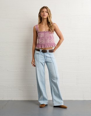 AE Eyelet Crop Top
