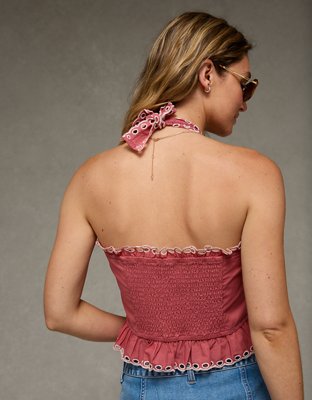 AE Eyelet Crop Top