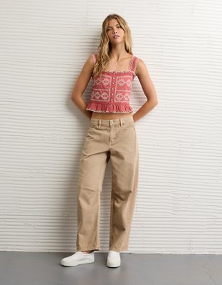 AE Eyelet Crop Top