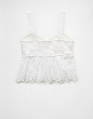 AE Smocked Babydoll Shirt