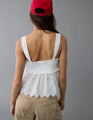 AE Smocked Babydoll Shirt