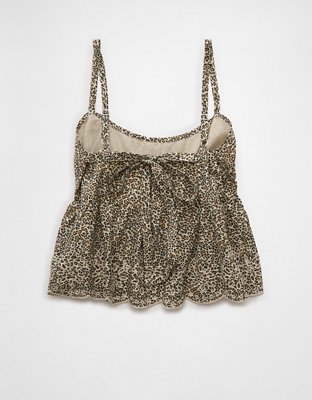 AE Leopard Eyelet Cami