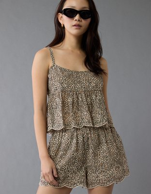 AE Leopard Eyelet Cami