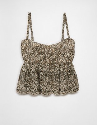 AE Leopard Eyelet Cami