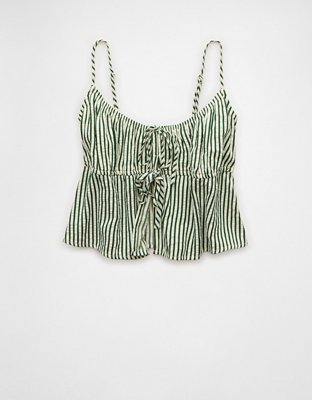 AE Tie Front Striped Cami