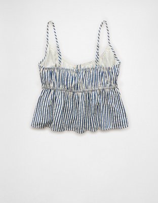 AE Tie Front Seersucker Cami