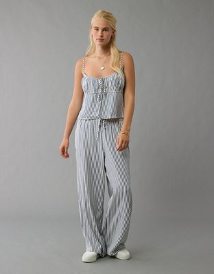 AE Tie Front Striped Cami